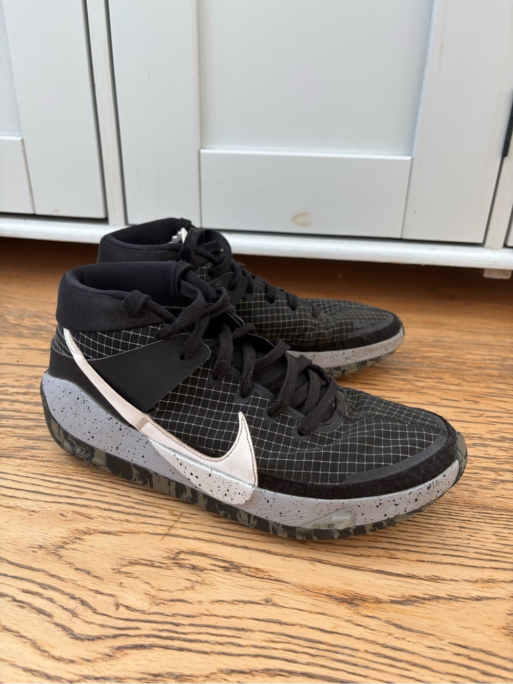 Nike Black and White High-Top Sneakers